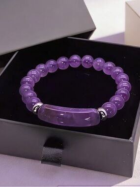 🆕New Amethyst  Pheromone Gemstone Bracelet.